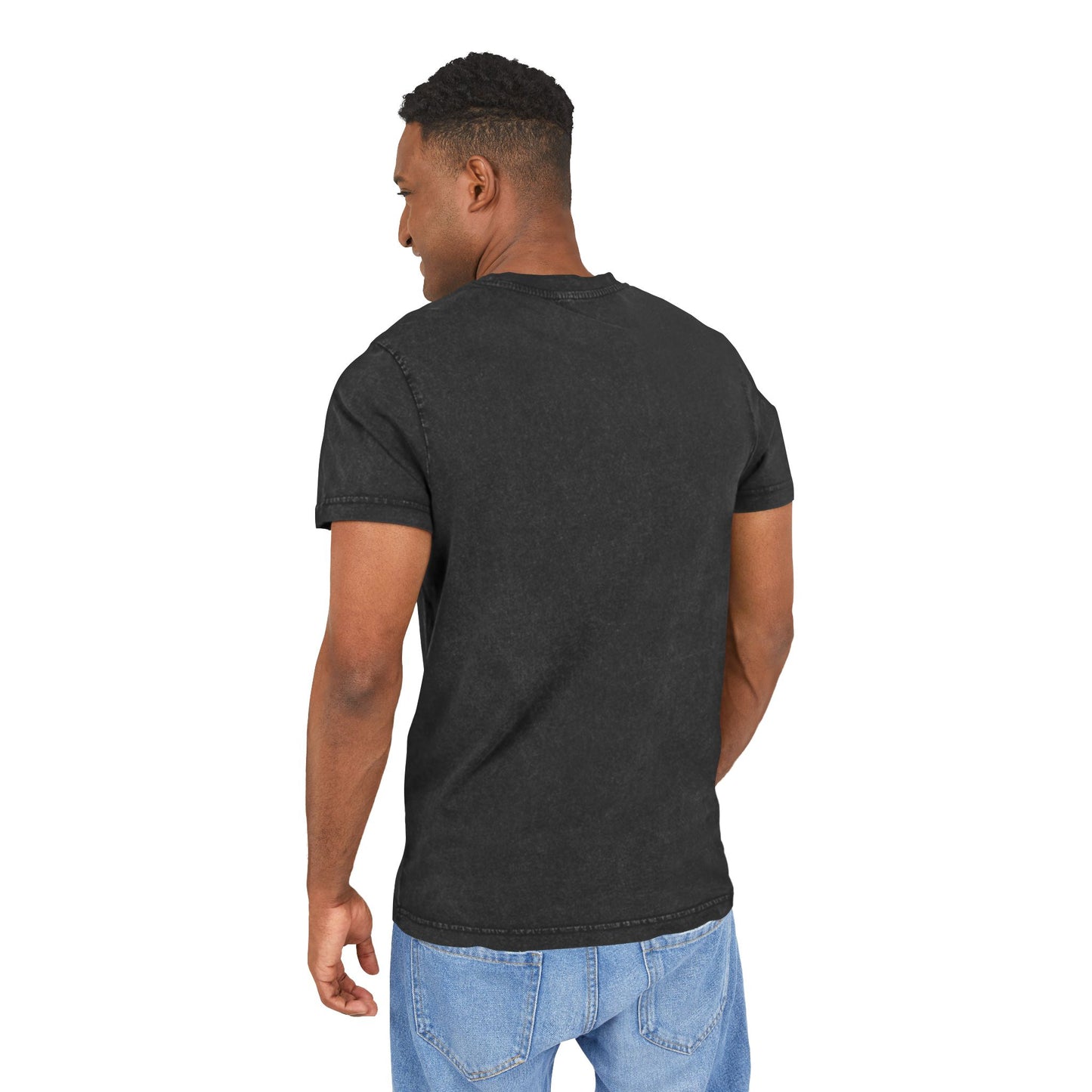 Chic Acid Washed Round Neck Tee - Vintage Style Graphic T-Shirt, Perfect for Casual Outings, Festivals, Gifts, Everyday Wear