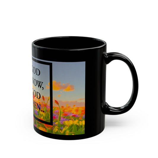 Inspirational Black Mug | Same God Right Now, Back Then | Coffee Cup for Faith, Spirituality, Gifts, Celebrations, Home