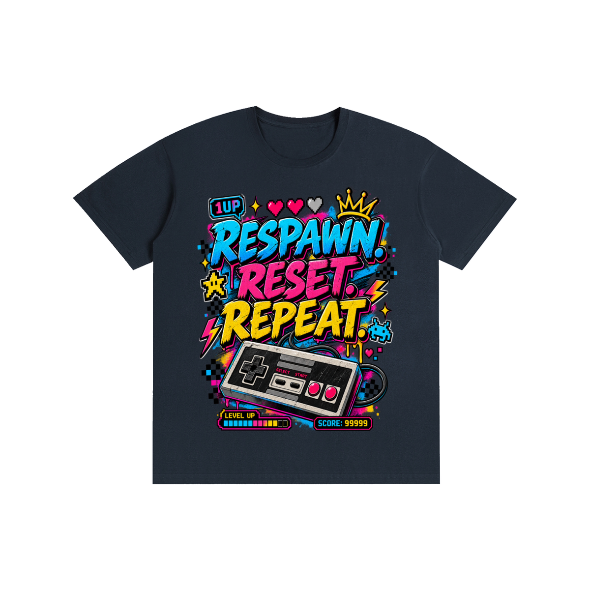 Respawn. Reset. Repeat. Gamer tee