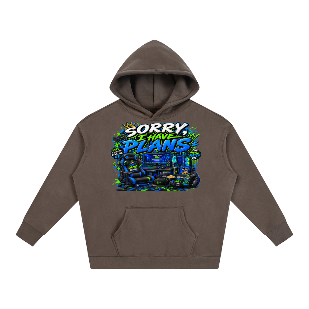 Sorry, I Have Plans Cozy Oversized Hoodie