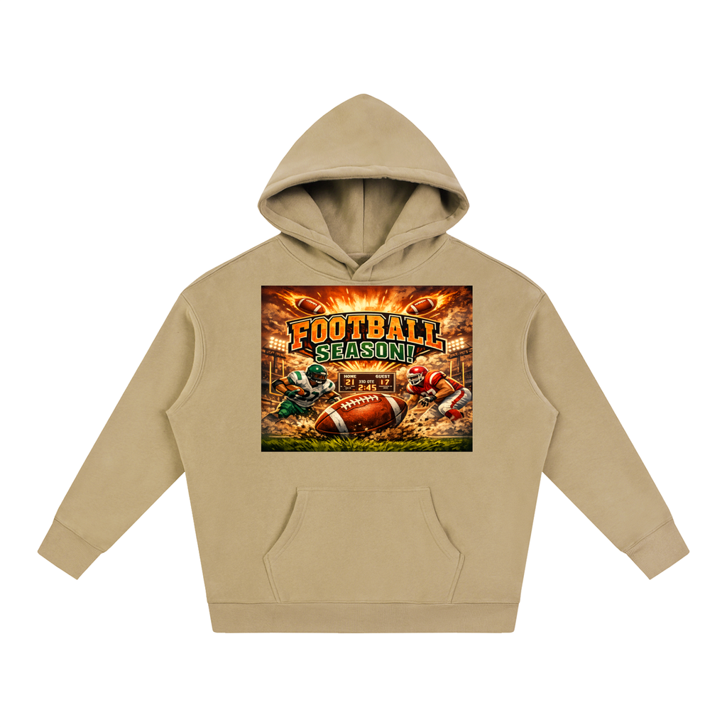 "Football" Oversize Fleeced Hoodie