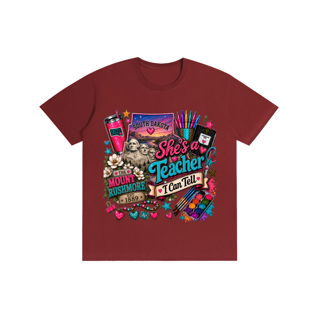 South Dakota "She's a teacher" unisex t-shirt