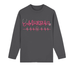 Not All Heroes Wear Capes long sleeve tee featuring a heartbeat design and stethoscope on a gray shirt.