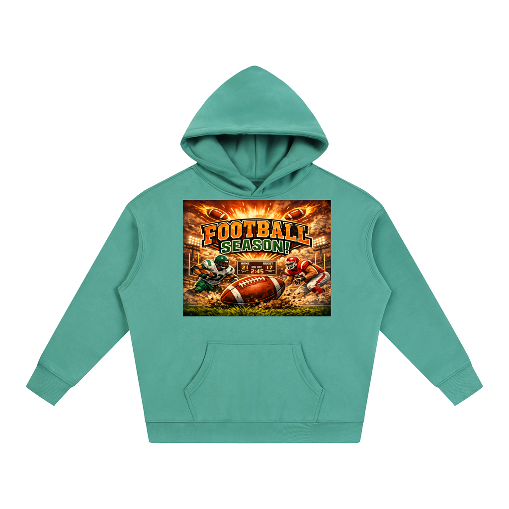 "Football" Oversize Fleeced Hoodie