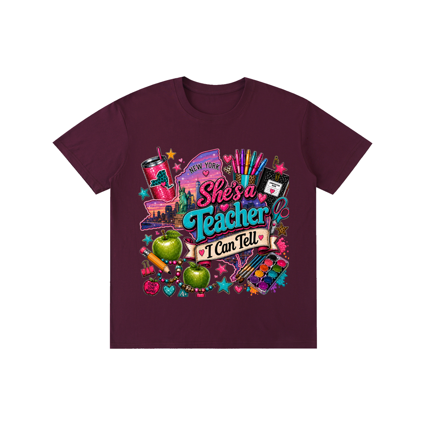 New York "She's a teacher" unisex t-shirt