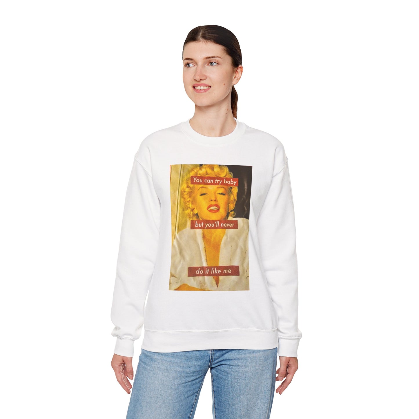 Marilyn Monroe Quote Crewneck Sweatshirt | Vintage Style, Unisex Sweatshirt, Cozy Fall Wear, Pop Culture Gift, Nostalgic Fashion