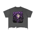 Spooky Distressed Hem T-Shirt