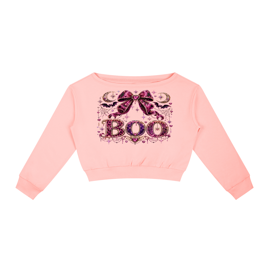 BOO Women's Off-Shoulder Sweatshirt