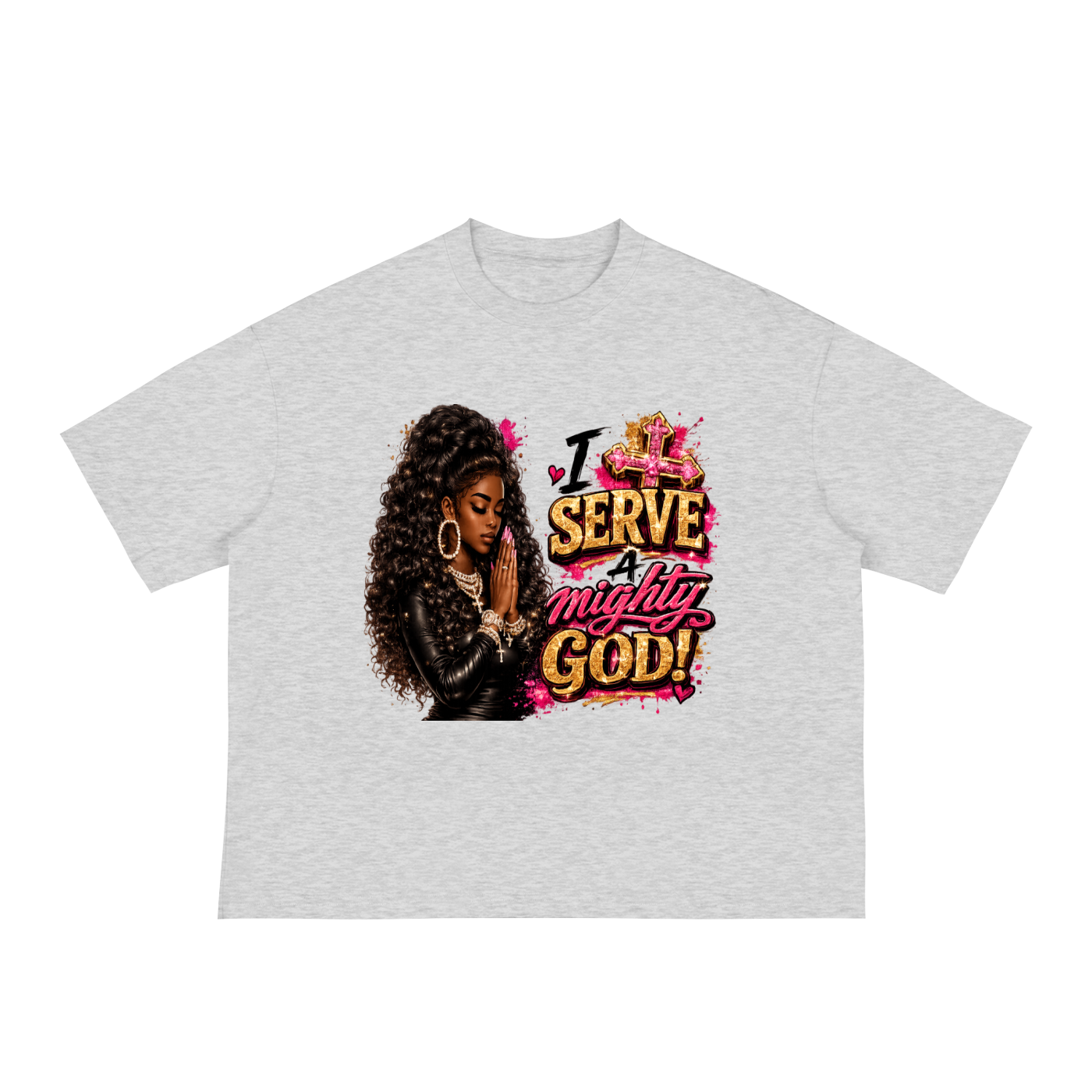 "Mighty GOD" Classic Loose Boxy Tee