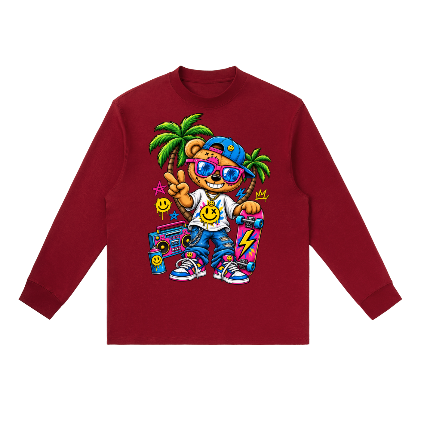"Peace teddy" Long-Sleeve T-Shirt