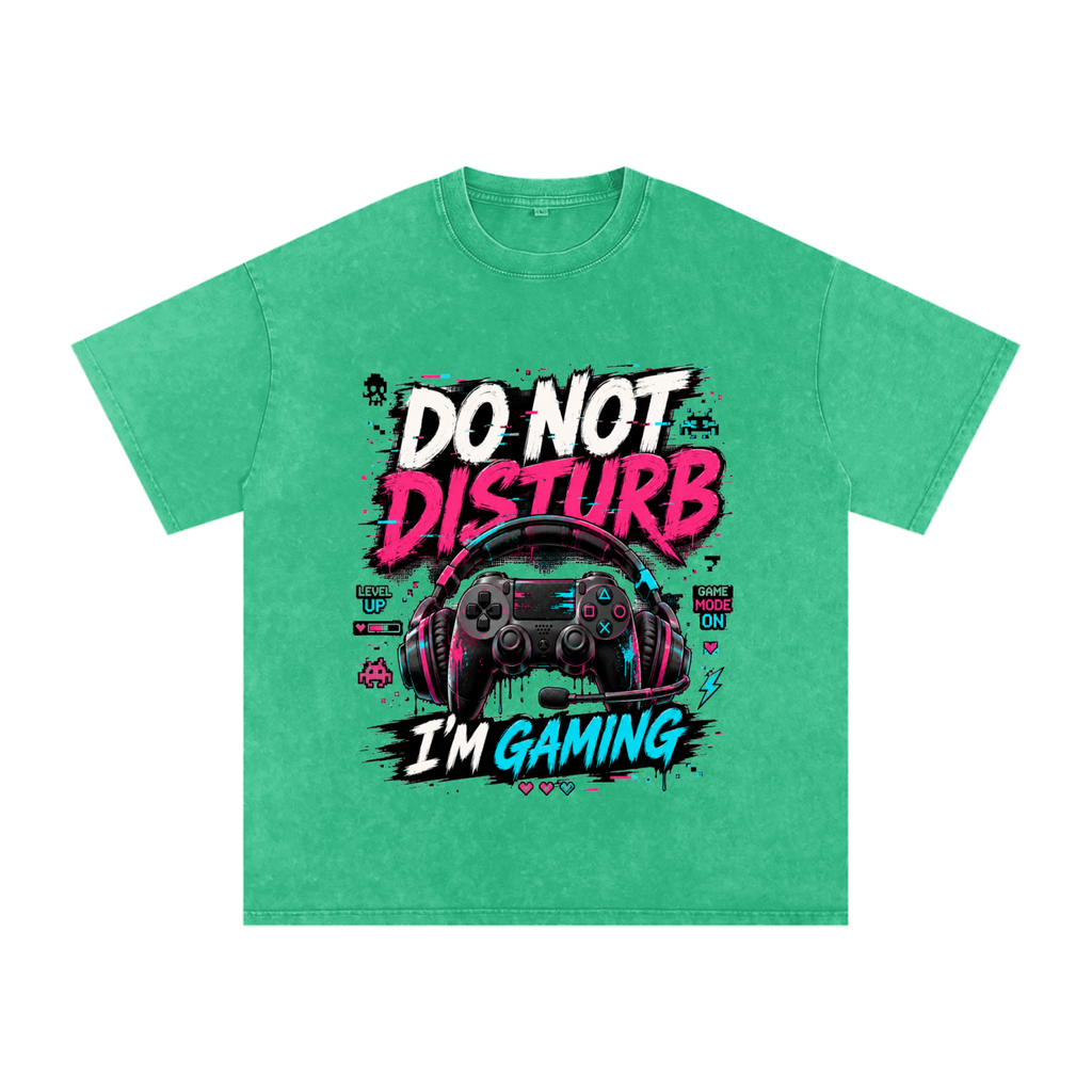Gaming Vintage Snow-Wash Oversized Tee