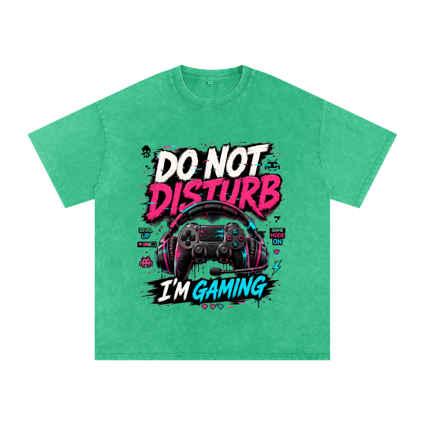 Gaming Vintage Snow-Wash Oversized Tee
