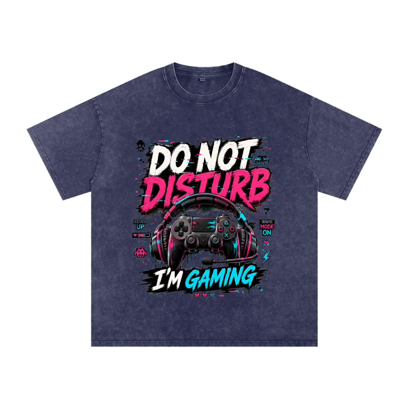 Gaming Vintage Snow-Wash Oversized Tee
