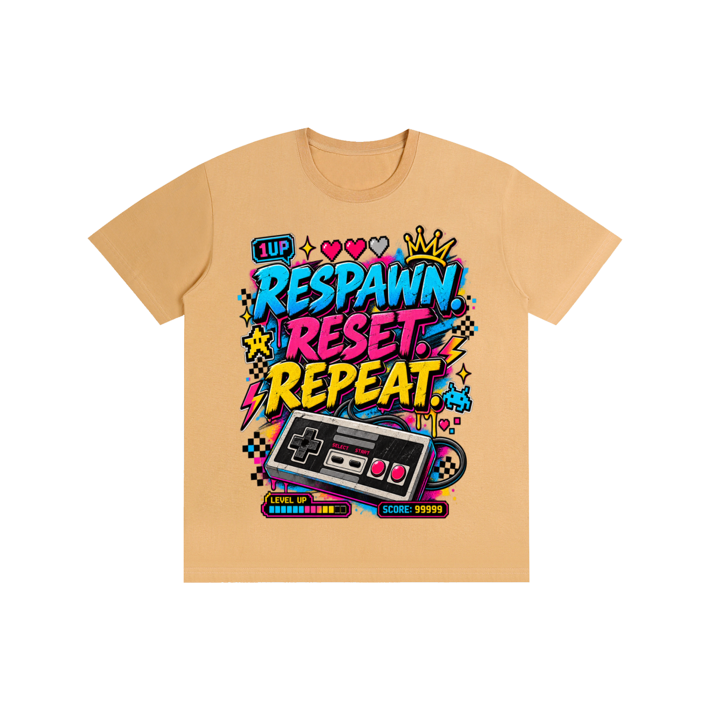 Respawn. Reset. Repeat. Gamer tee
