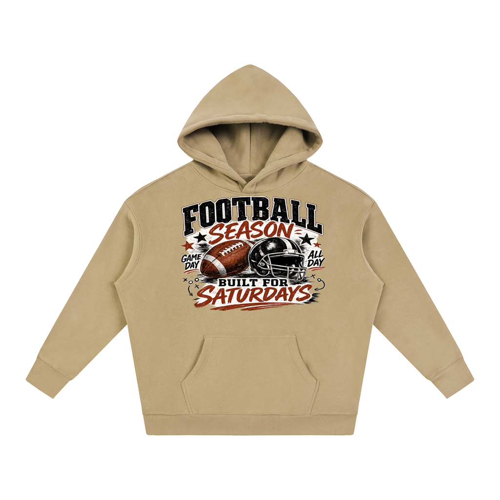 "Football " Oversize Fleeced Hoodie