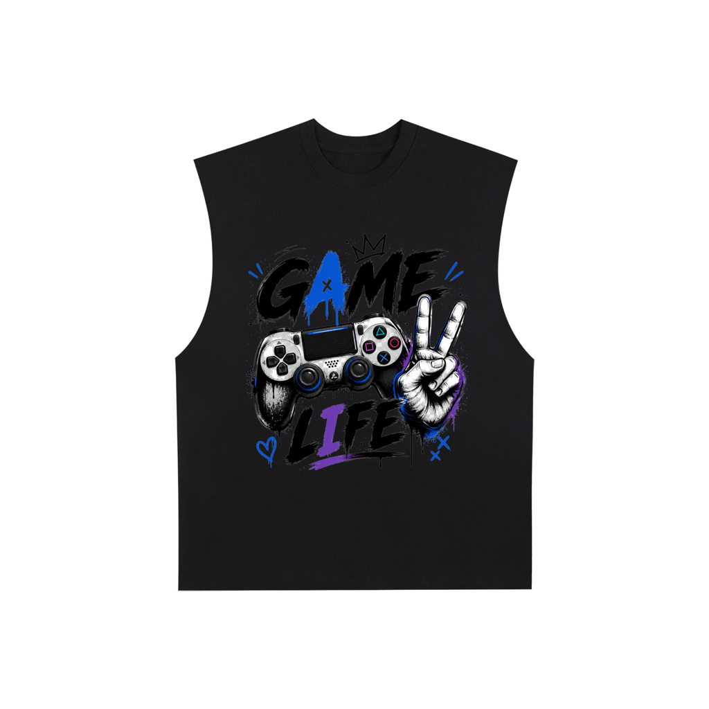 Raw Edge Cotton Tank Top