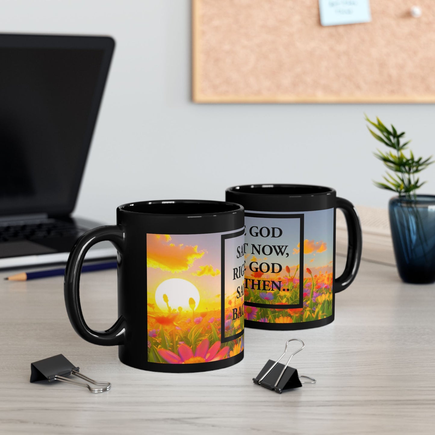 Inspirational Black Mug | Same God Right Now, Back Then | Coffee Cup for Faith, Spirituality, Gifts, Celebrations, Home