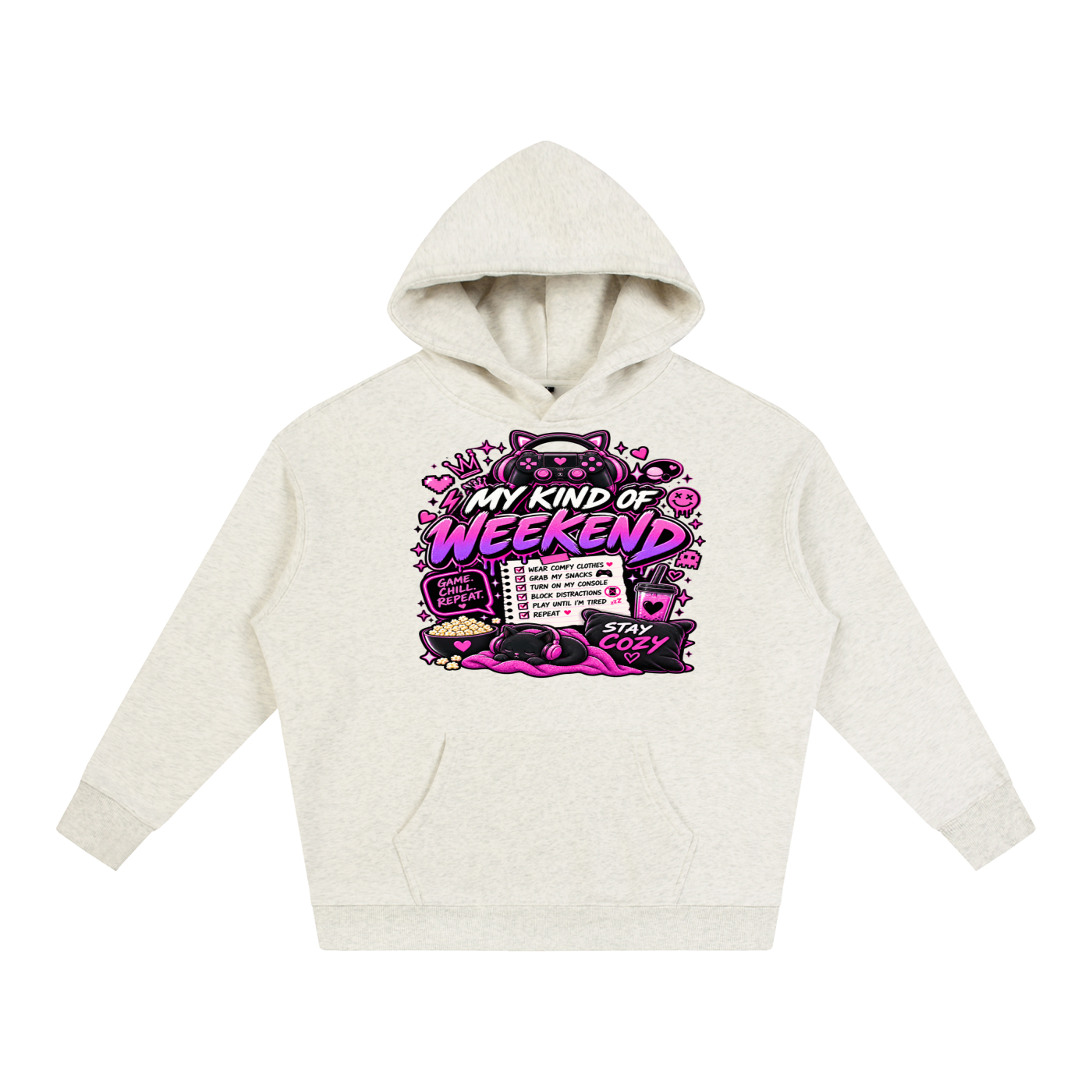 My Type of Wknd Cozy Oversized Hoodie