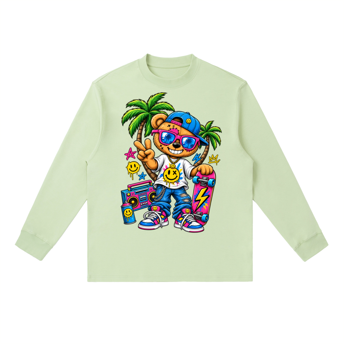"Peace teddy" Long-Sleeve T-Shirt
