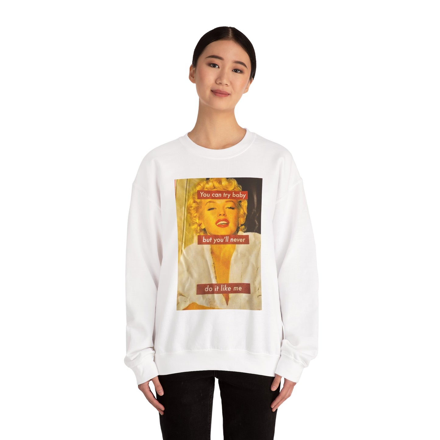 Marilyn Monroe Quote Crewneck Sweatshirt | Vintage Style, Unisex Sweatshirt, Cozy Fall Wear, Pop Culture Gift, Nostalgic Fashion