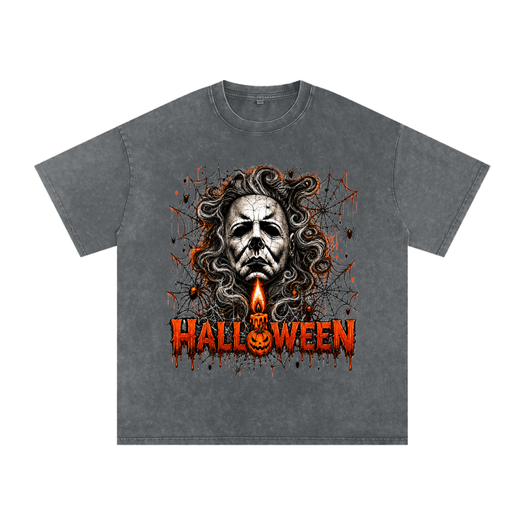 Halloween Vintage Snow-Wash Oversized Tee