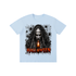 Halloween cotton tee sky blue graphic shirt