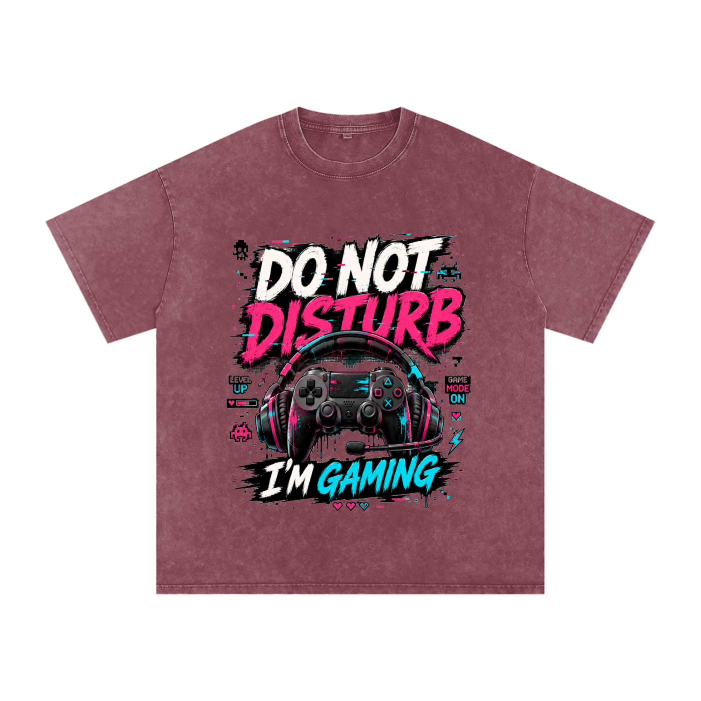 Gaming Vintage Snow-Wash Oversized Tee