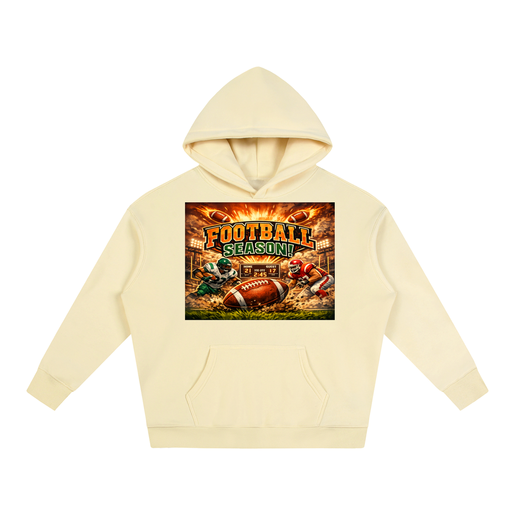 "Football" Oversize Fleeced Hoodie