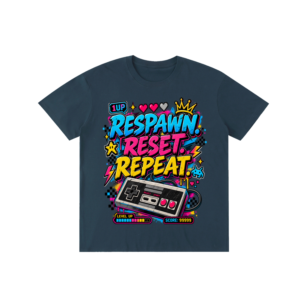 Respawn. Reset. Repeat. Gamer tee