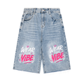 "Vibe Check" Men’s Vintage Wide Leg Denim Shorts