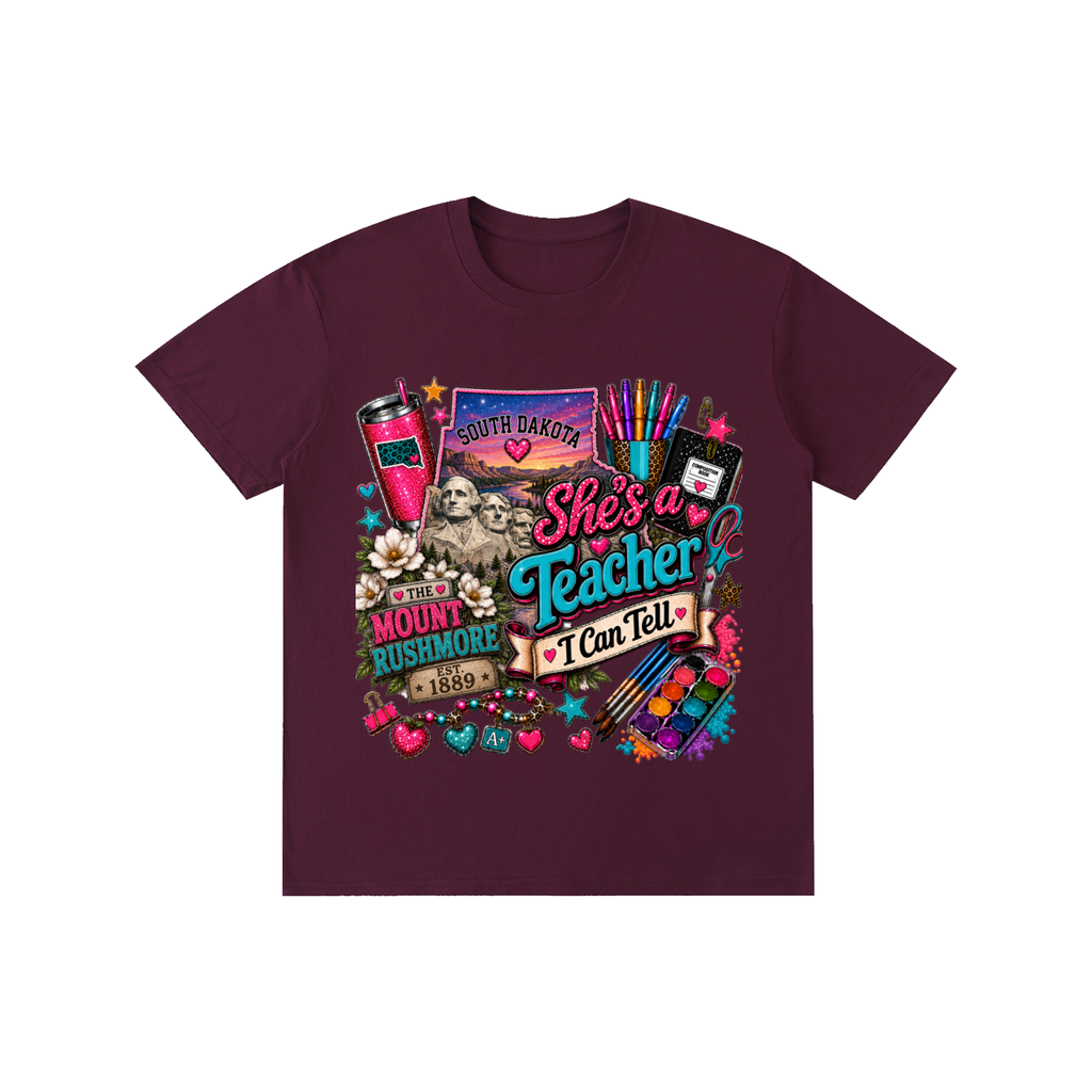 South Dakota "She's a teacher" unisex t-shirt