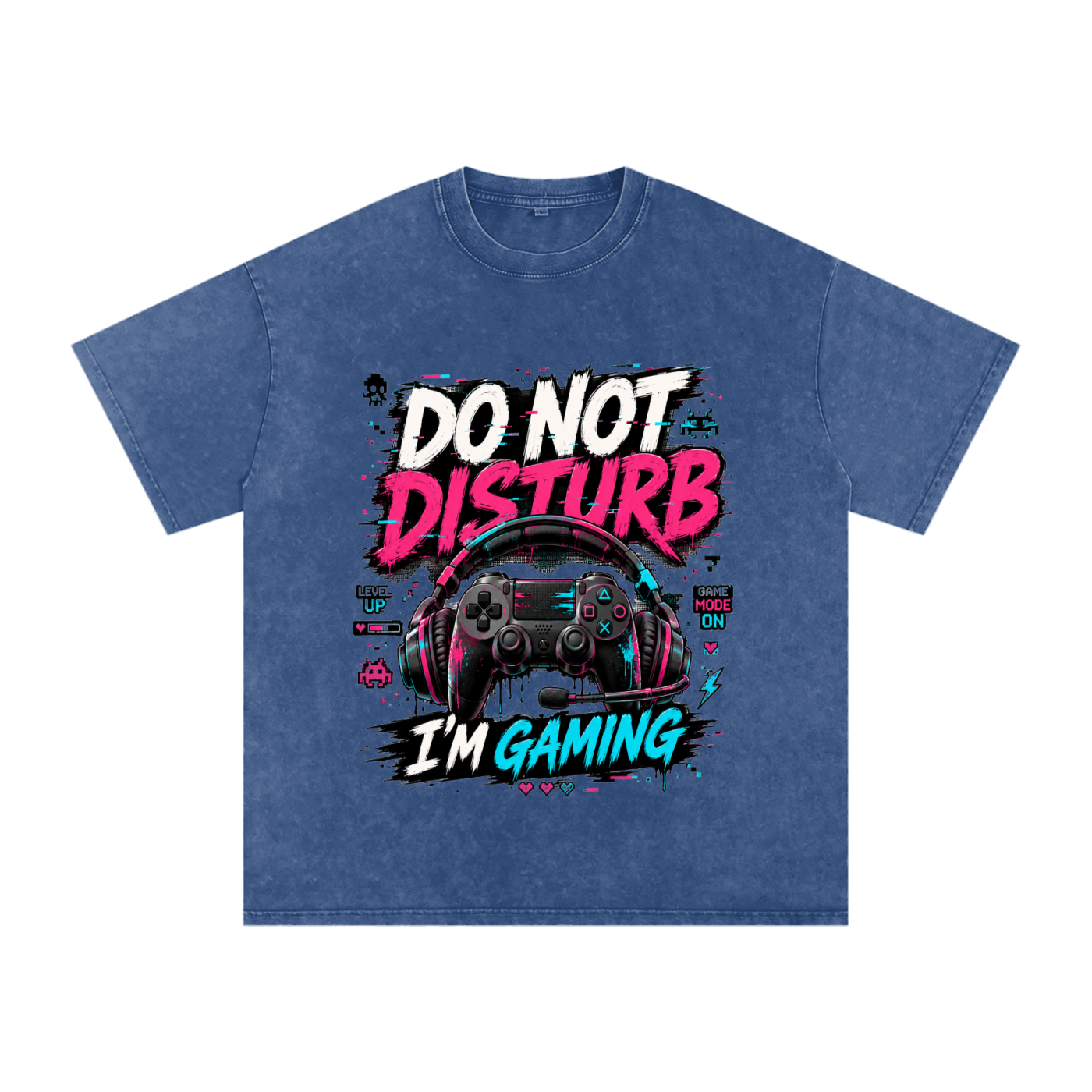 Gaming Vintage Snow-Wash Oversized Tee