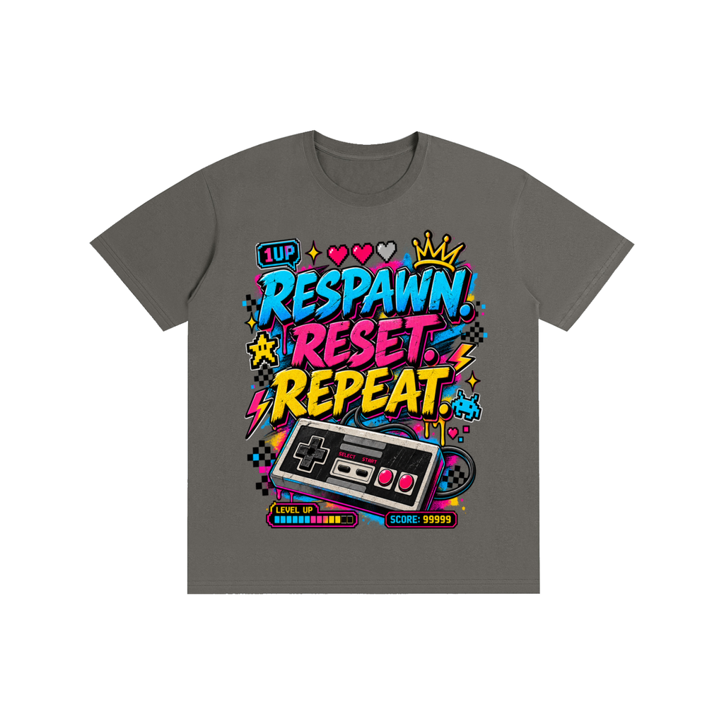 Respawn. Reset. Repeat. Gamer tee