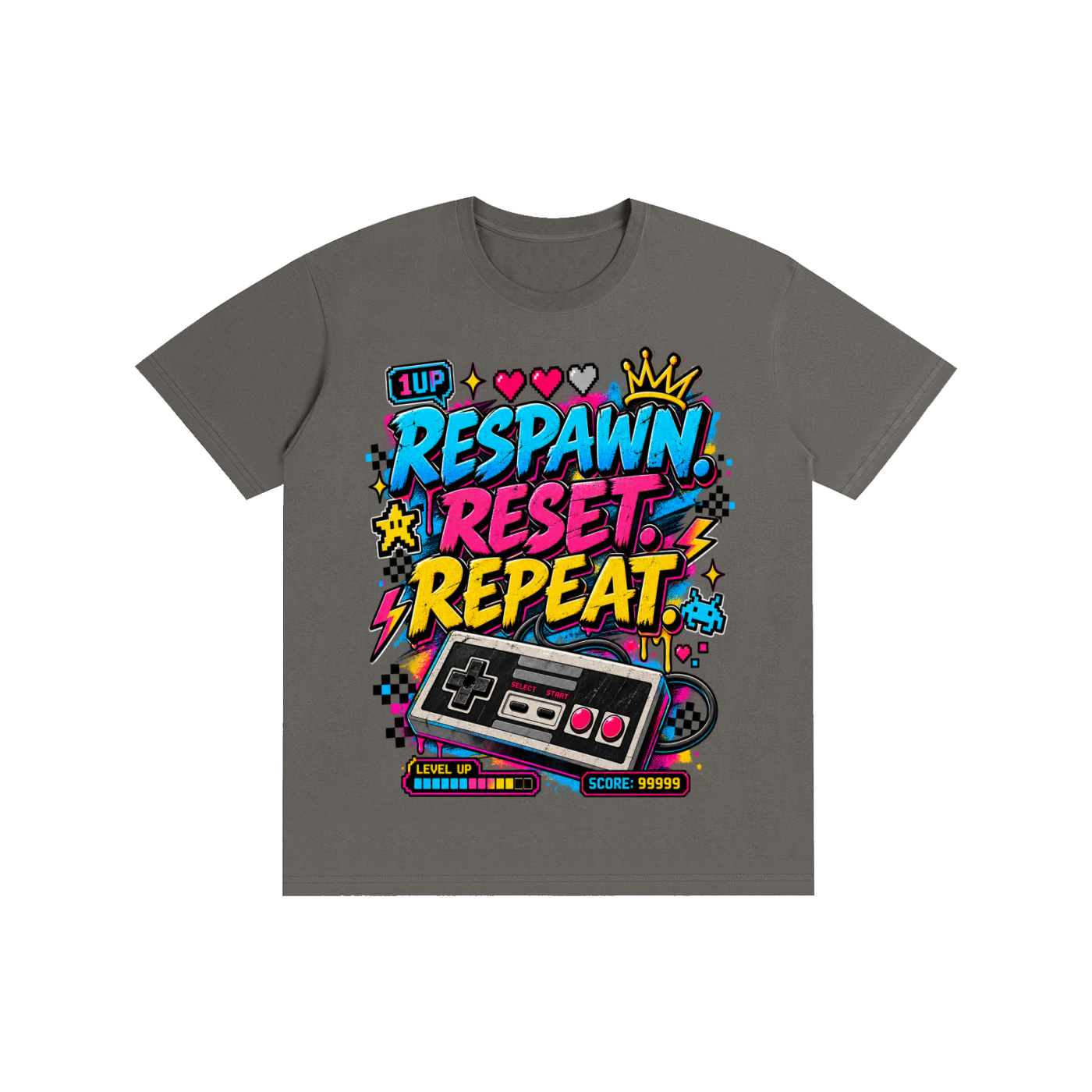 Respawn. Reset. Repeat. Gamer tee