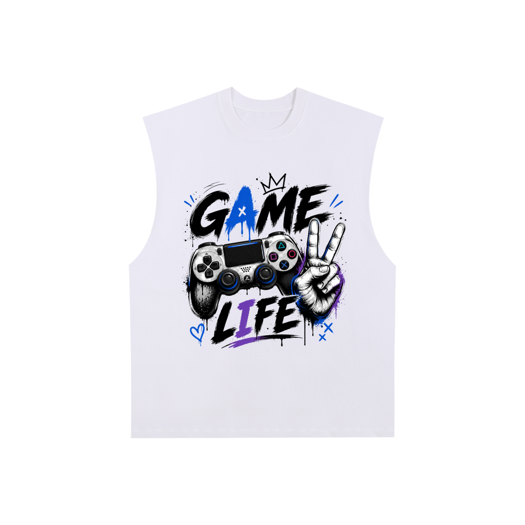 Raw Edge Cotton Tank Top