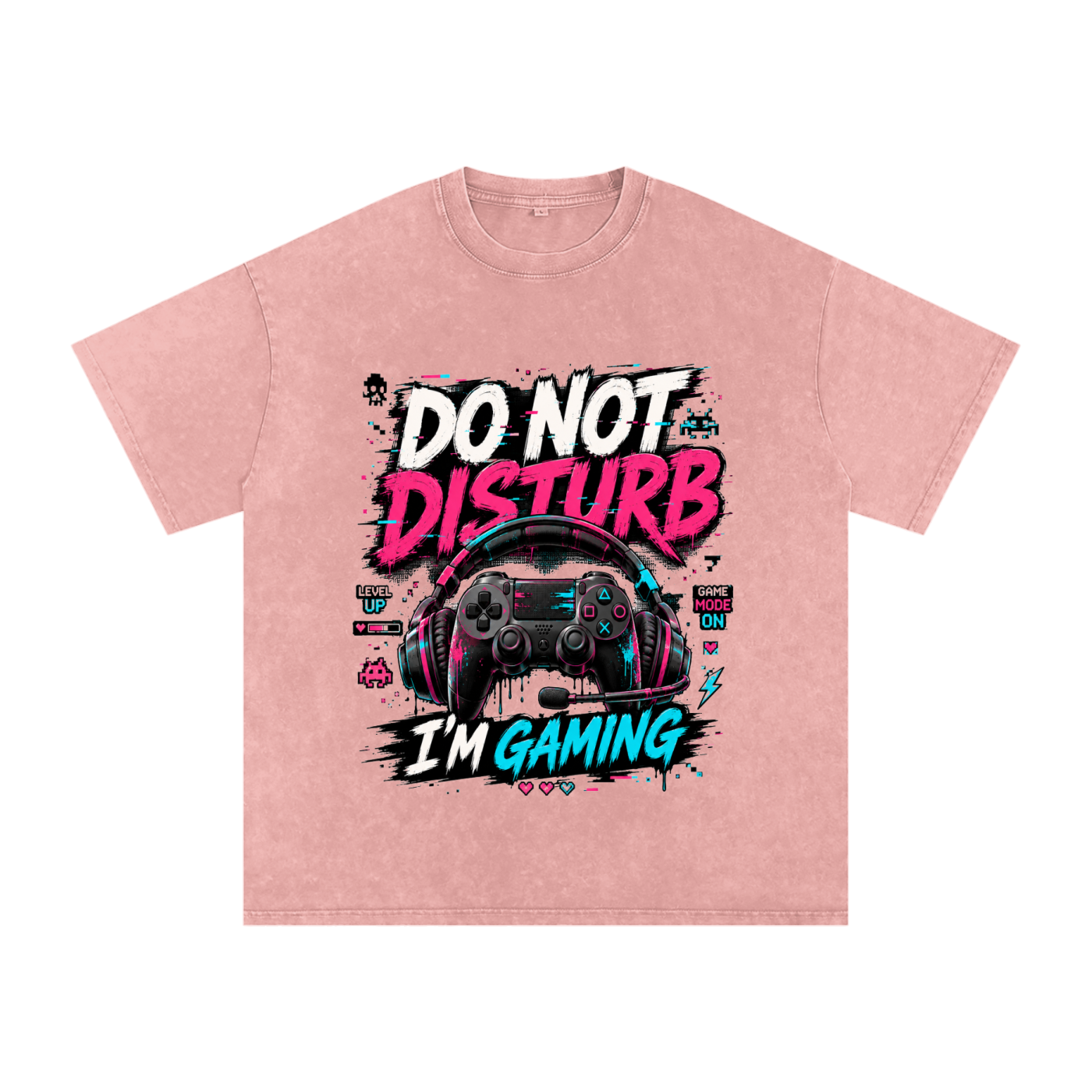 Gaming Vintage Snow-Wash Oversized Tee