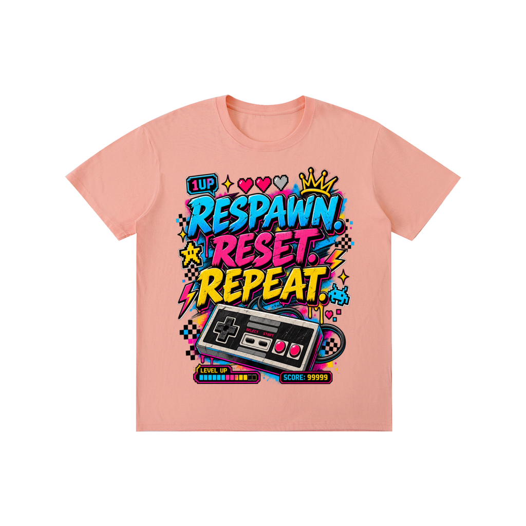 Respawn. Reset. Repeat. Gamer tee