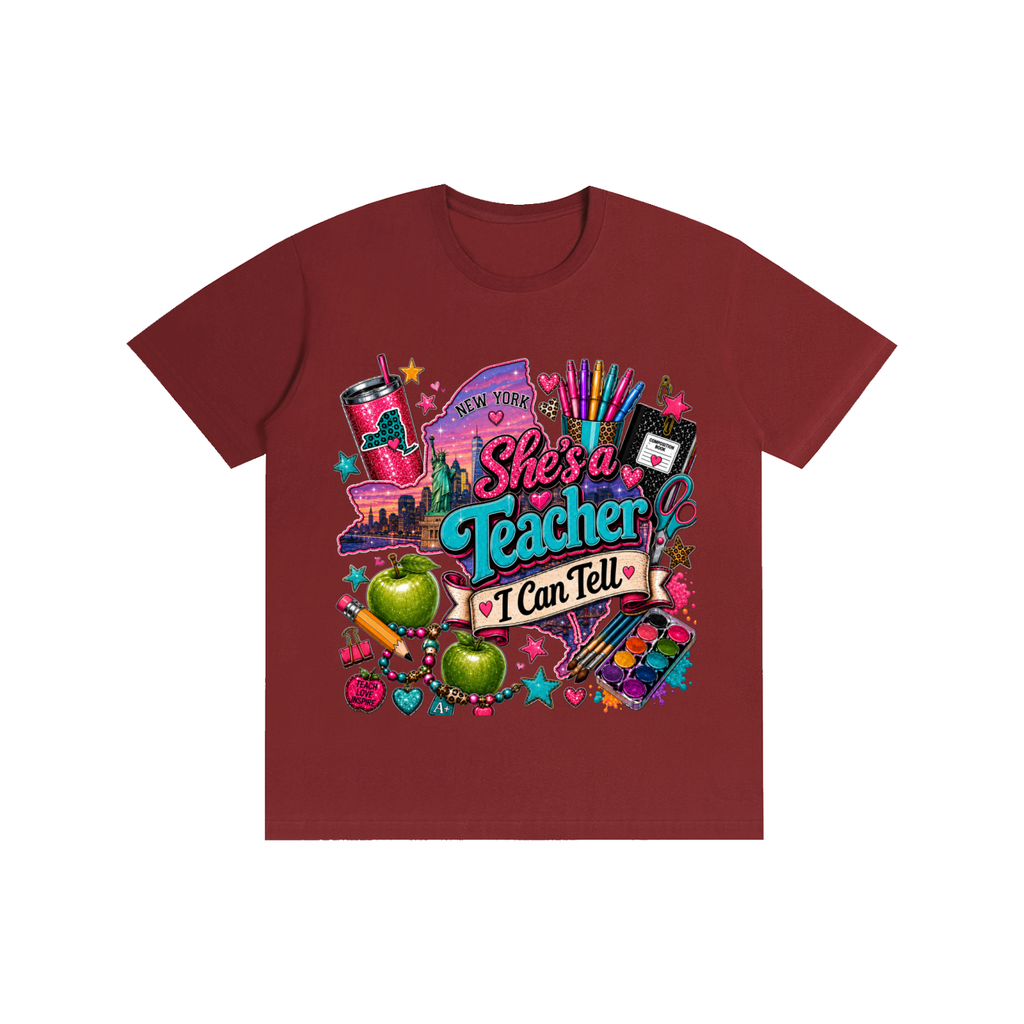 New York "She's a teacher" unisex t-shirt