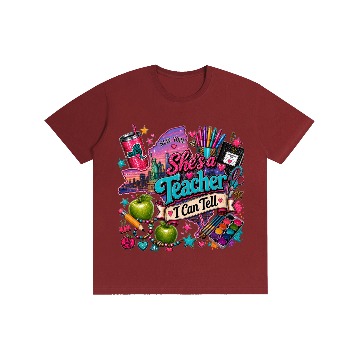 New York "She's a teacher" unisex t-shirt