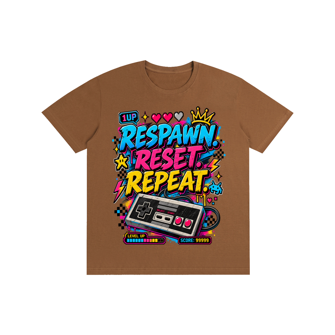 Respawn. Reset. Repeat. Gamer tee