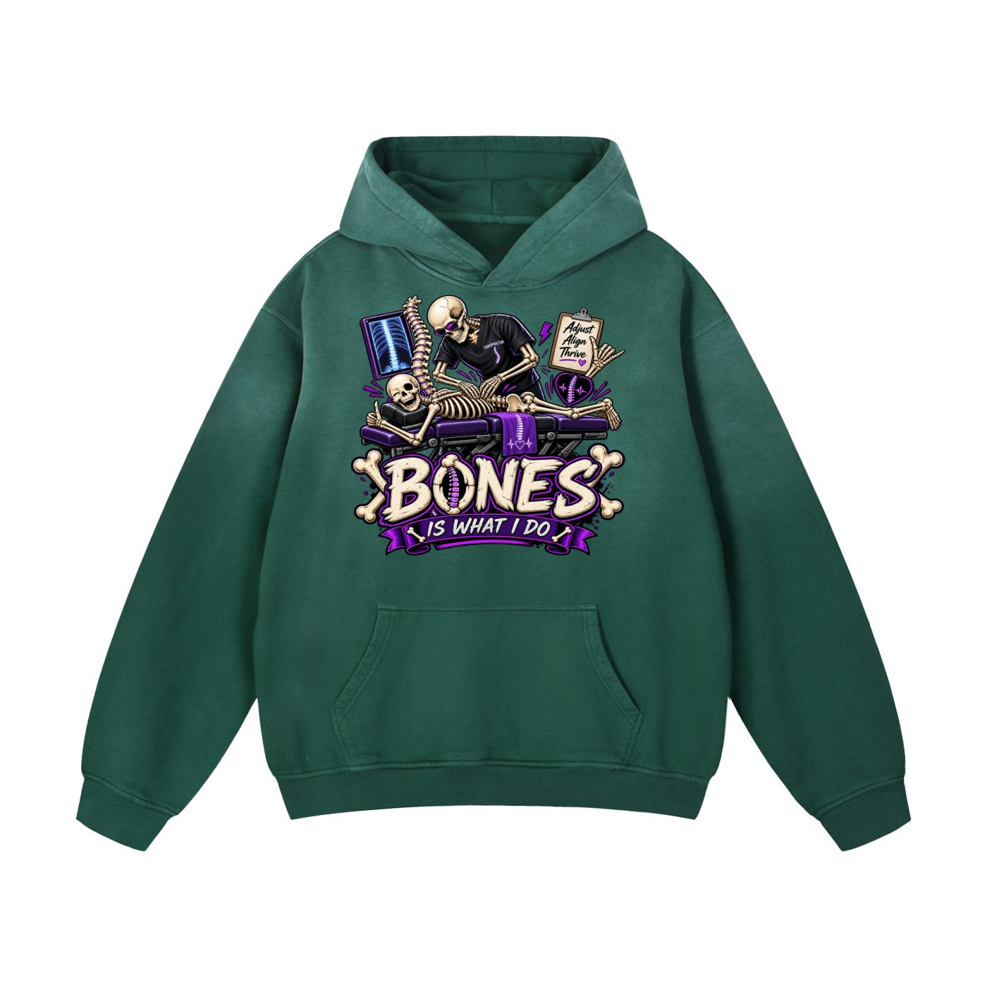Skeleton Vibes Oversized Hoodie