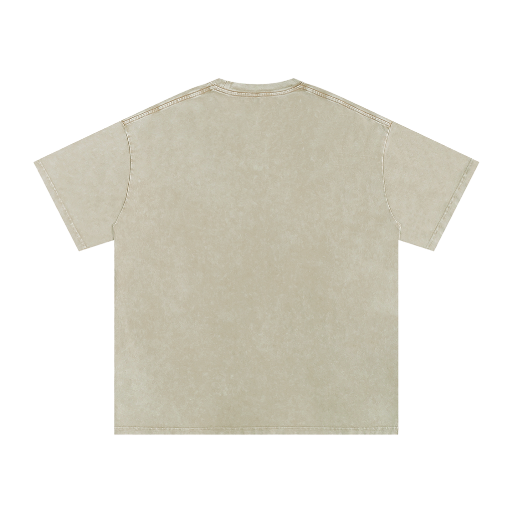 "Space" Snow Washed Oversized Cotton T-Shirt