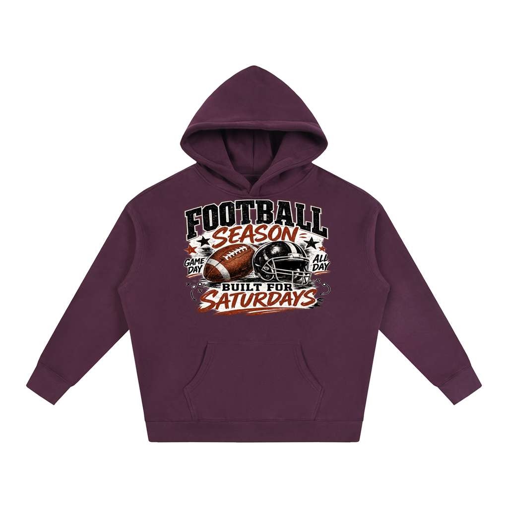 "Football " Oversize Fleeced Hoodie
