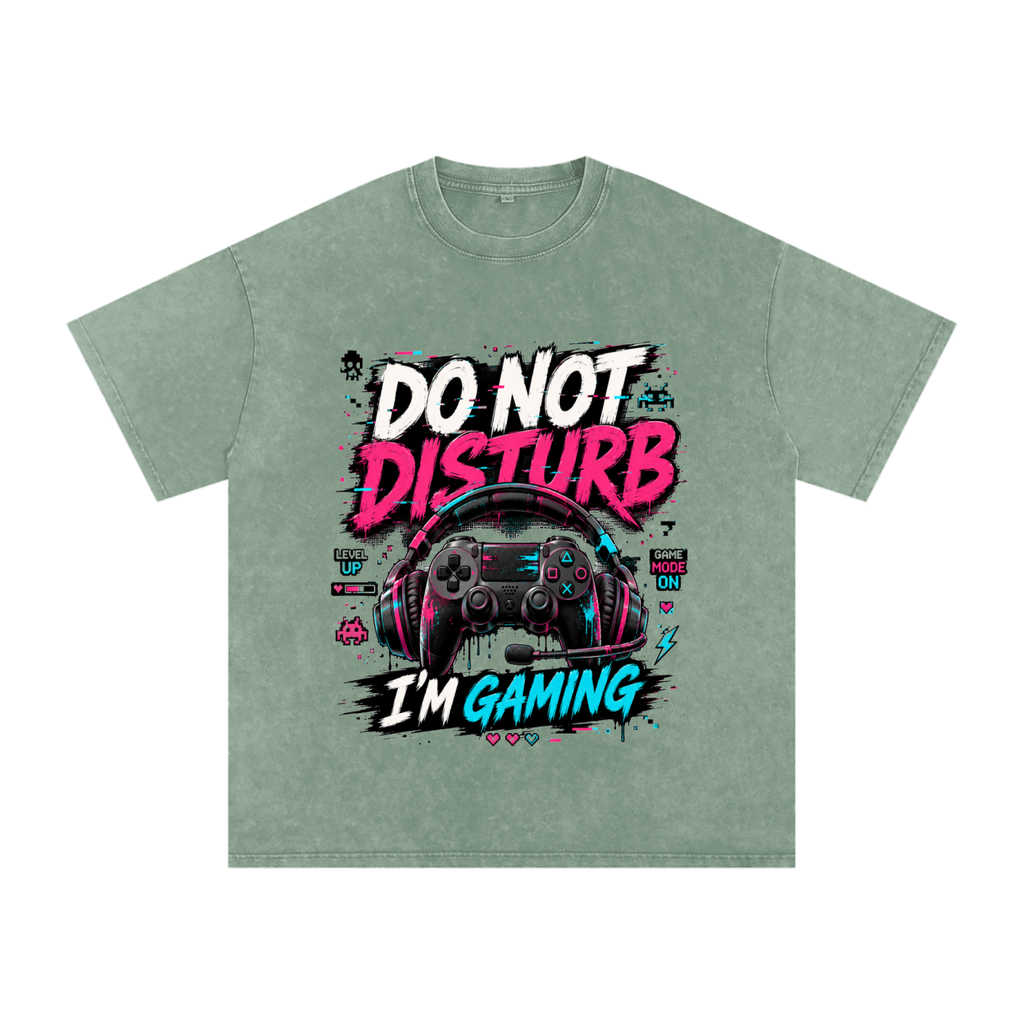 Gaming Vintage Snow-Wash Oversized Tee
