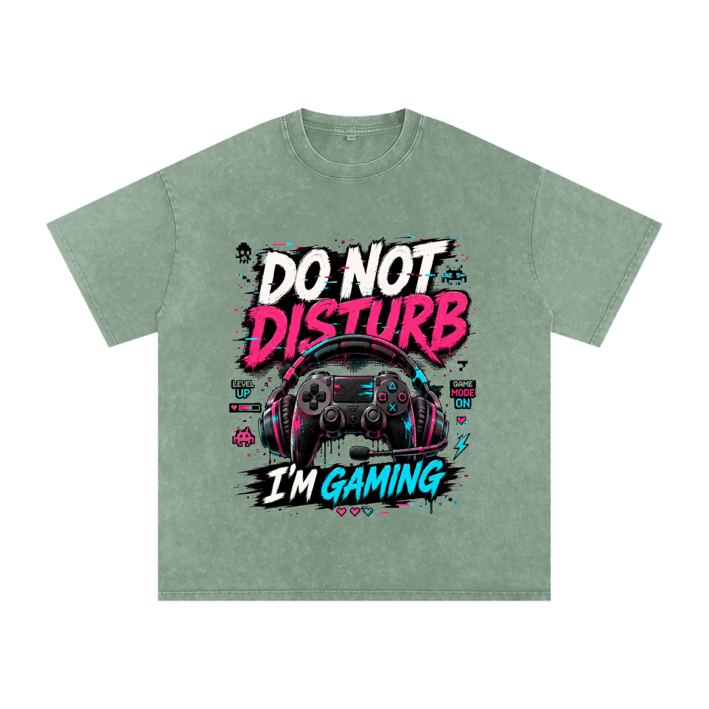Gaming Vintage Snow-Wash Oversized Tee