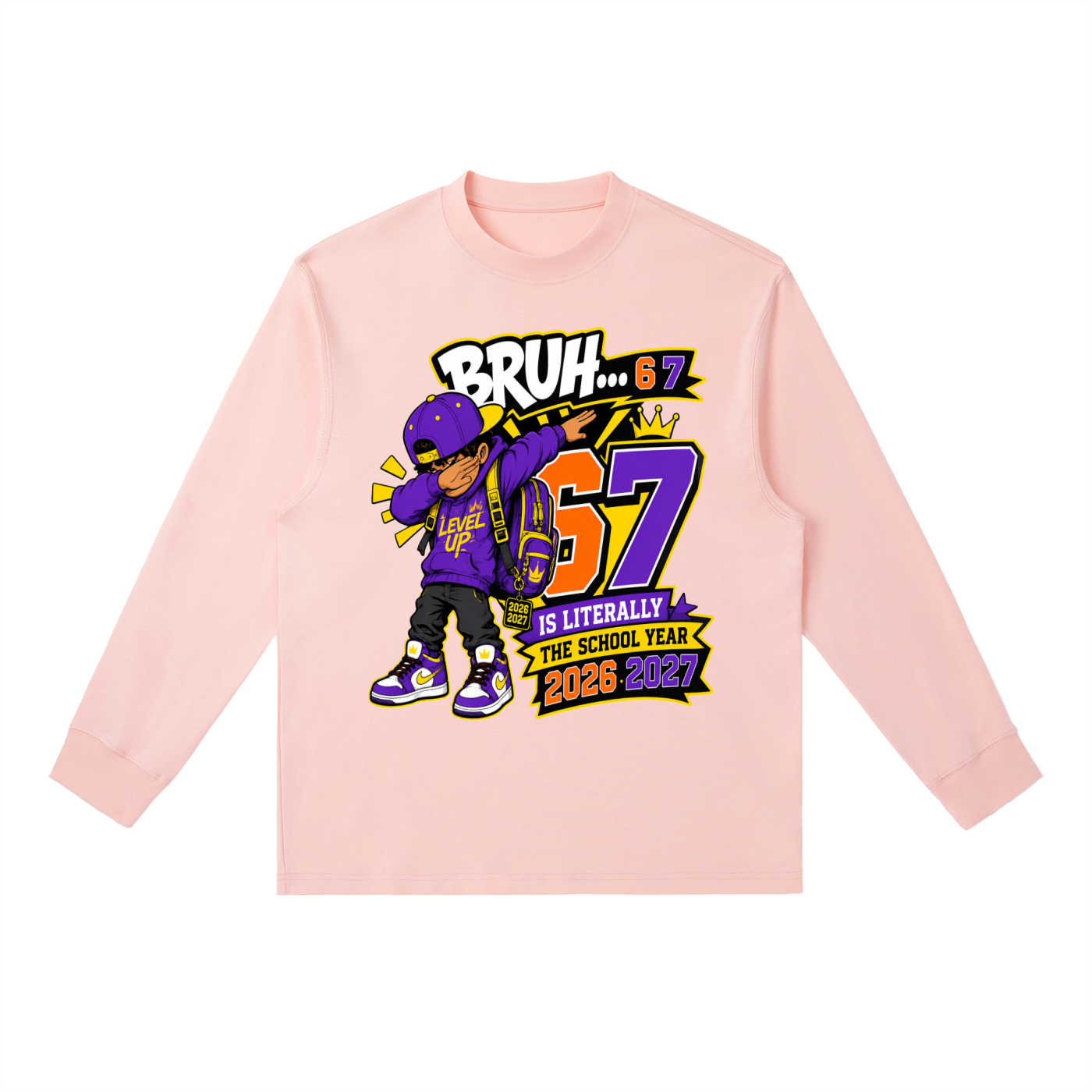 "Dab it" Crewneck Long-Sleeve T-Shirt