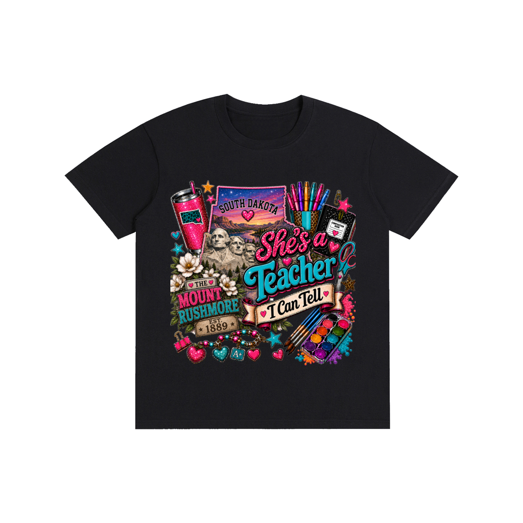 South Dakota "She's a teacher" unisex t-shirt