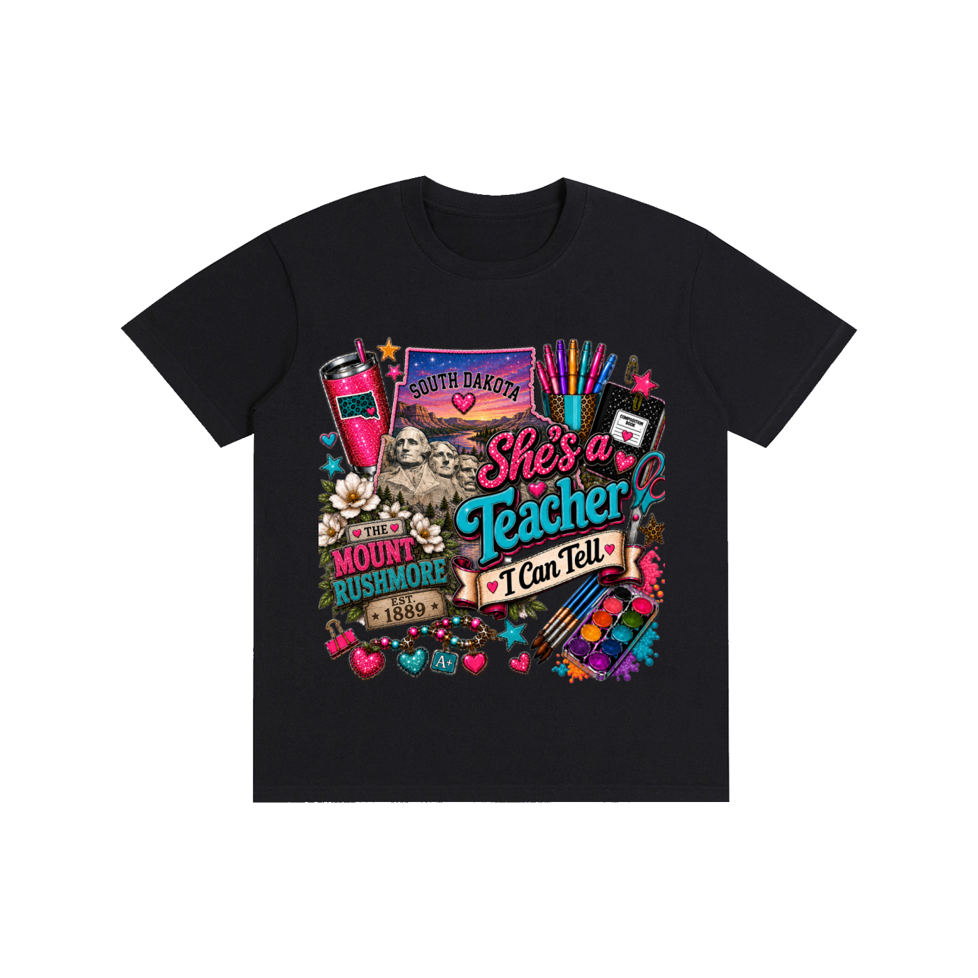 South Dakota "She's a teacher" unisex t-shirt