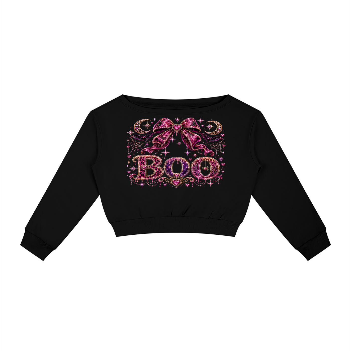 BOO Women's Off-Shoulder Sweatshirt