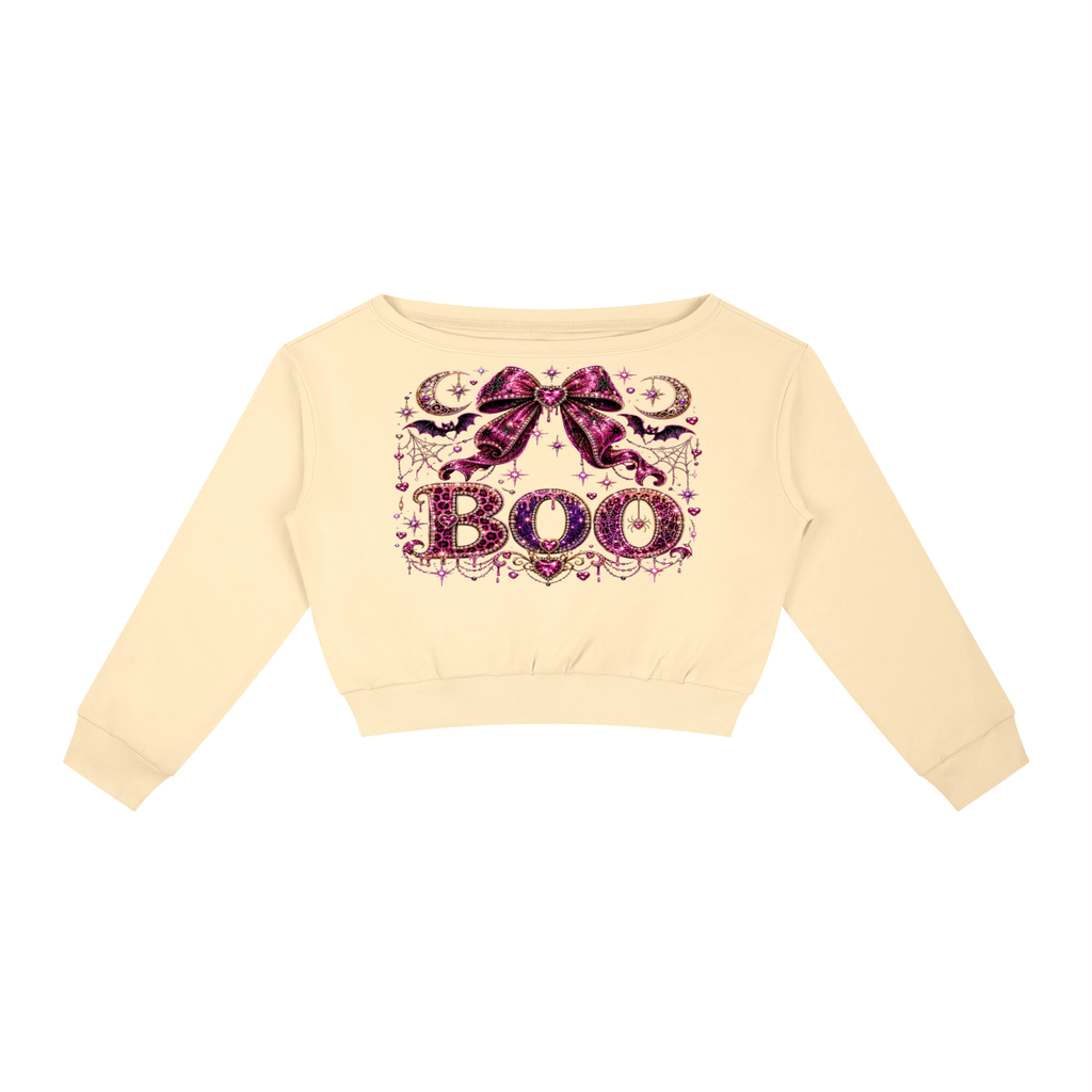 BOO Women's Off-Shoulder Sweatshirt